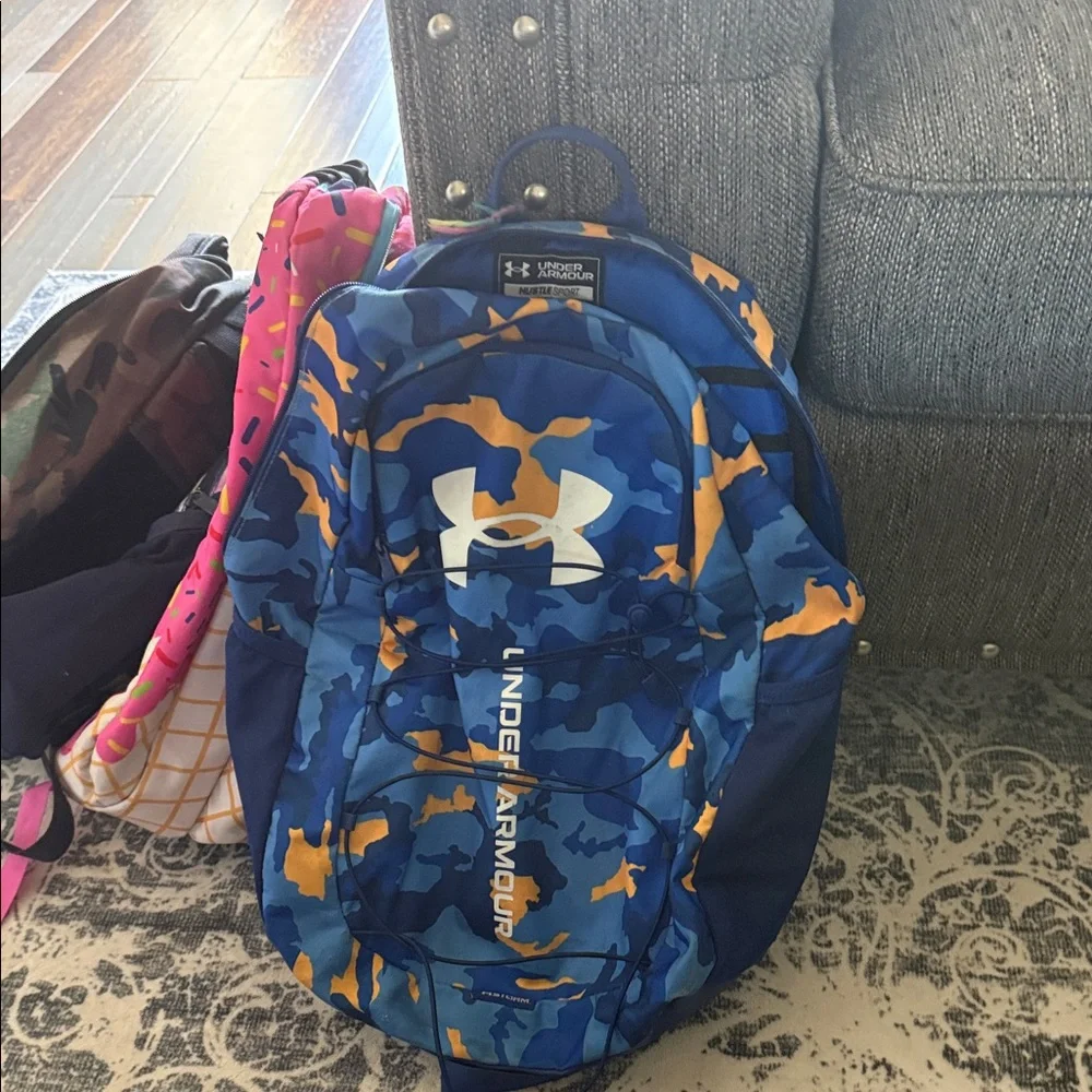 Under Armour Blue & Orange Camo Daypack